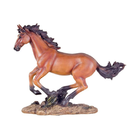 Escultura Em Resina Cavalo Marrom G 41x51x4cm