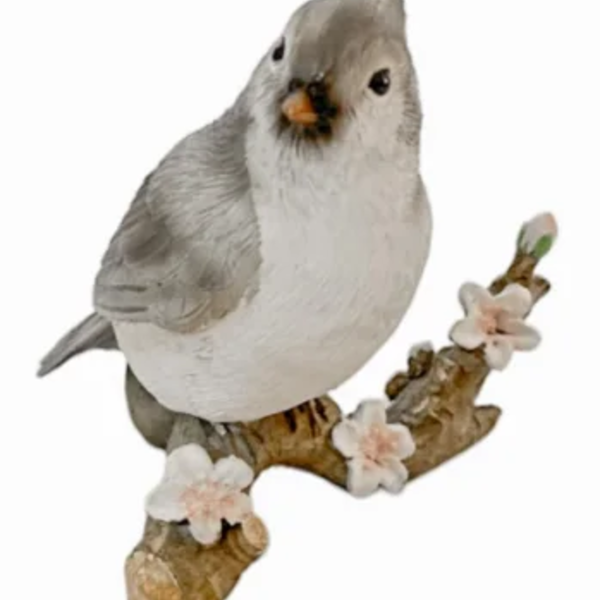 Escultura Em Resina Passarinho Ivan No Galho
