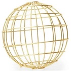 Escultura Esfera Em Metal Dourado Mart 15841