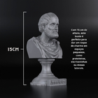 Escultura Estátua Busto Filosofo Grego Aristóteles Estatueta