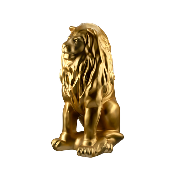 Escultura Estátua Decorativa Casa Hall Leão Sentado Grande Lu