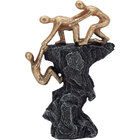 Escultura Estátua Decorativa Resina 21x14x5cm Dourado