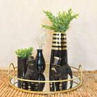 Escultura Estatueta Preta Cachorro Sentado 14,5 Cm