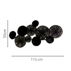 Escultura Exclusiva Círculos Negros Para Parede