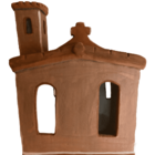 Escultura Igreja Torre Maria Negreiro Barro Mg 32cm