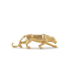 Escultura Leopardo Em Poliresina Dourada - Mart