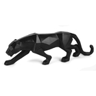 Escultura Leopardo Pantera Negra Estatua Decoração