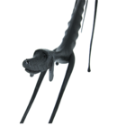 Escultura Madeira "cachorro Baleia" Espreguiçando, Preto - Ma