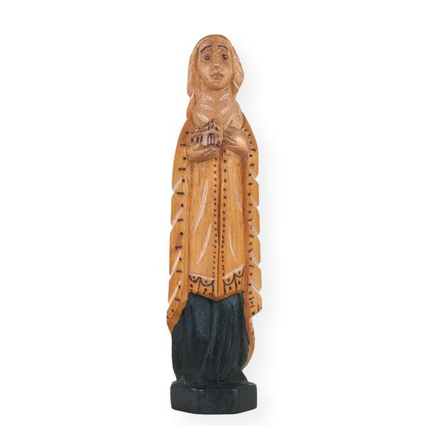 Escultura Madeira Cedro: Santa Edviges Da Silésia Ou Andechs,