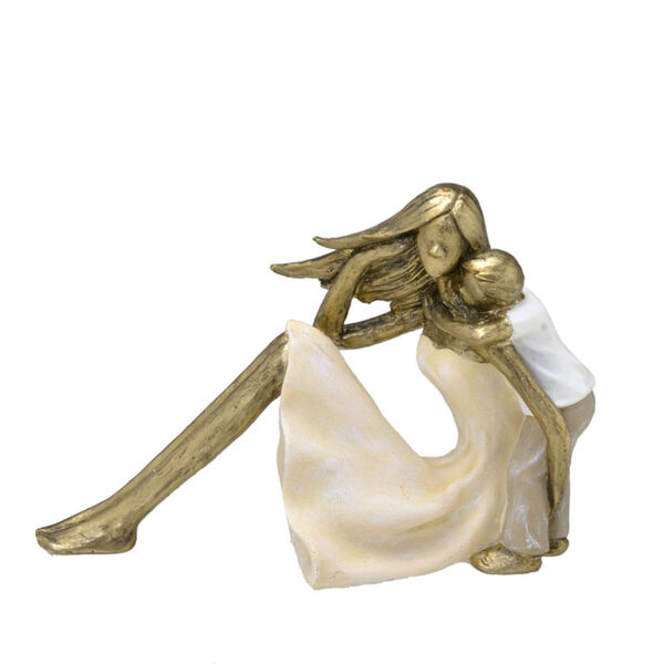 Escultura Mãe E Filho 16cm Prosperidade Espressione