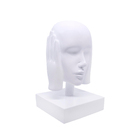 Escultura Máscara Rosto Surdo Branco Em Cerâmica 25cm B02 - D