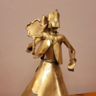 Escultura Metálica Orixá Oxum 23cm