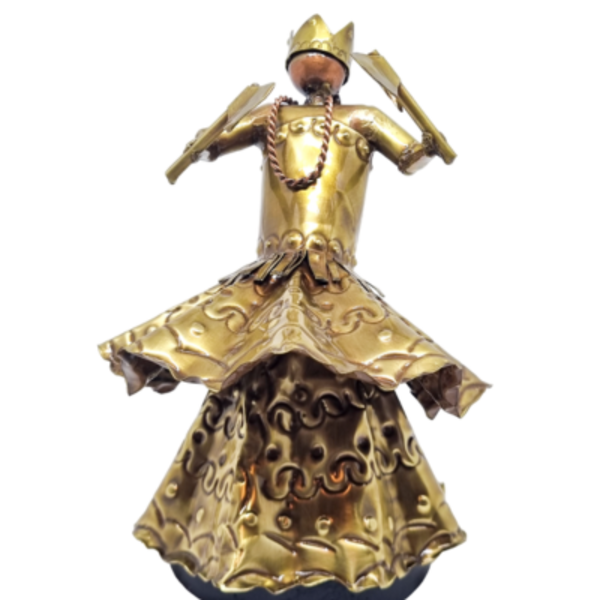Escultura Metálica Orixá - Xangô G - 23cm