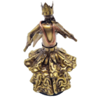 Escultura Metálica Orixá - Xangô M - 15cm