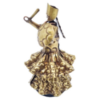 Escultura Metálica Orixás - Ogum M - 15cm