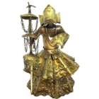 Escultura Metálica Orixás - Oxalá G - 23cm