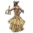 Escultura Metálica Orixás - Oxossi M - 15cm