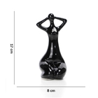 Escultura Mulher Em Porcelana Preto 17x8 Cm M02 - D'rossi
