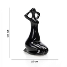 Escultura Mulher Em Porcelana Preto 25x10 Cm M02 - D'rossi