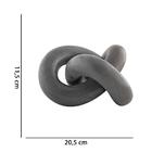Escultura Nó Cinza Em Poliresina Mart 12800