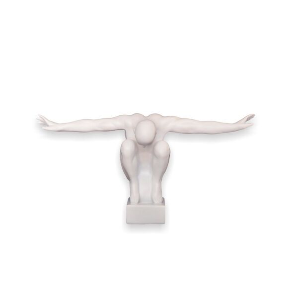 Escultura O Salto Do Nadador Branco By Akz Home