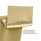 Escultura Ondas Acrílico Dourado 120x20cm Arte Própria