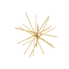 Escultura Ouriço Metal Dourado 18x18cm Mart