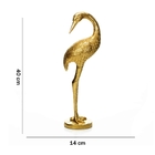 Escultura Pássaro Em Poliresina Dourado 40x14 Cm - D'rossi