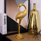 Escultura Pássaro Em Poliresina Dourado 40x14 Cm M02 - D'rossi