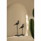 Escultura Pássaro Em Poliresina - Preto P