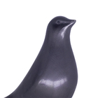 Escultura Pássaro Pomba Cerâmica Para Escritório Preto 15 Cm