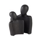 Escultura Preta Casal Em Cimento Mart