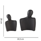 Escultura Preta Casal Em Cimento Mart