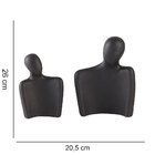 Escultura Preta Casal Em Cimento Mart