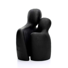 Escultura Preta Casal Em Cimento Mart
