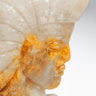 Escultura Rosto Índio Lapidado Em Citrino