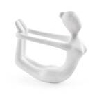 Escultura Yoga Branca Em Porcelana 12982 B Mart