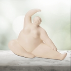 Escultura Yoga Em Cerâmica