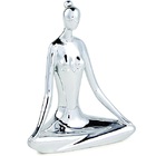 Escultura Yoga Prata Em Porcelana 12169