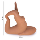 Escultura Yoga Terra Em Cerâmica Sala Estilo Nórdico 22 3 Cm
