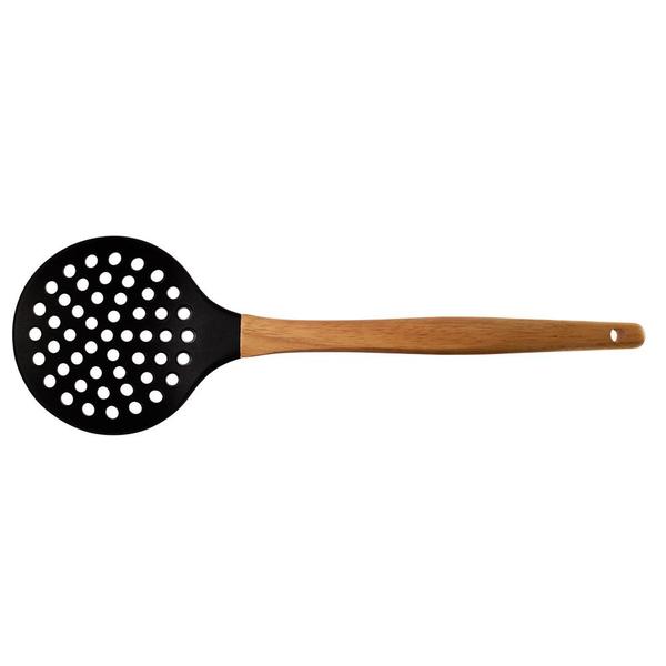 Escumadeira Com Cabo De Madeira E Nylon Riga