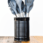 Escumadeira De Silicone 32,5cm Cool Grey/cabo Inox - Oxford