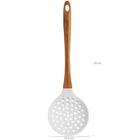 Escumadeira De Silicone Bambu Colher De Cozinha Marmorizada