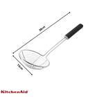 Escumadeira Em Aço Inox Fritura Cozinha Preta Kitchenaid