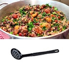 Escumadeira Talher Em Nylon Cozinha Utensílio Preto 28cm