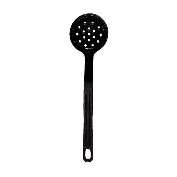 Escumadeira Talher Em Nylon Cozinha Utensílio Preto 28cm