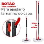 Esfregão Mop Giratório Com Balde 13l Vermelho E Preto - Power