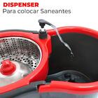 Esfregão Mop Giratório Com Balde 13l Vermelho E Preto - Power