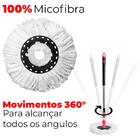 Esfregão Mop Giratório Com Balde 13l Vermelho E Preto - Power