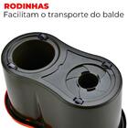 Esfregão Mop Giratório Com Balde 13l Vermelho E Preto - Power